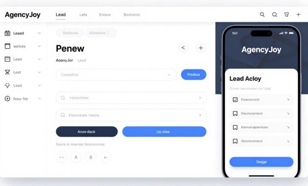AgencyJoy lead capture form builder interface