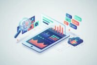 AI-powered YouTube keyword research dashboard illustration with magnifying glass over video thumbnails, colorful charts, floating keyword tags and neural network connections