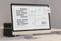 Modern CMS editor view with live search analytics panels and glowing automatic internal link suggestions visualized by connecting nodes and charts