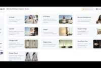 Weshop AI dashboard overview with left tool menu and feature tiles