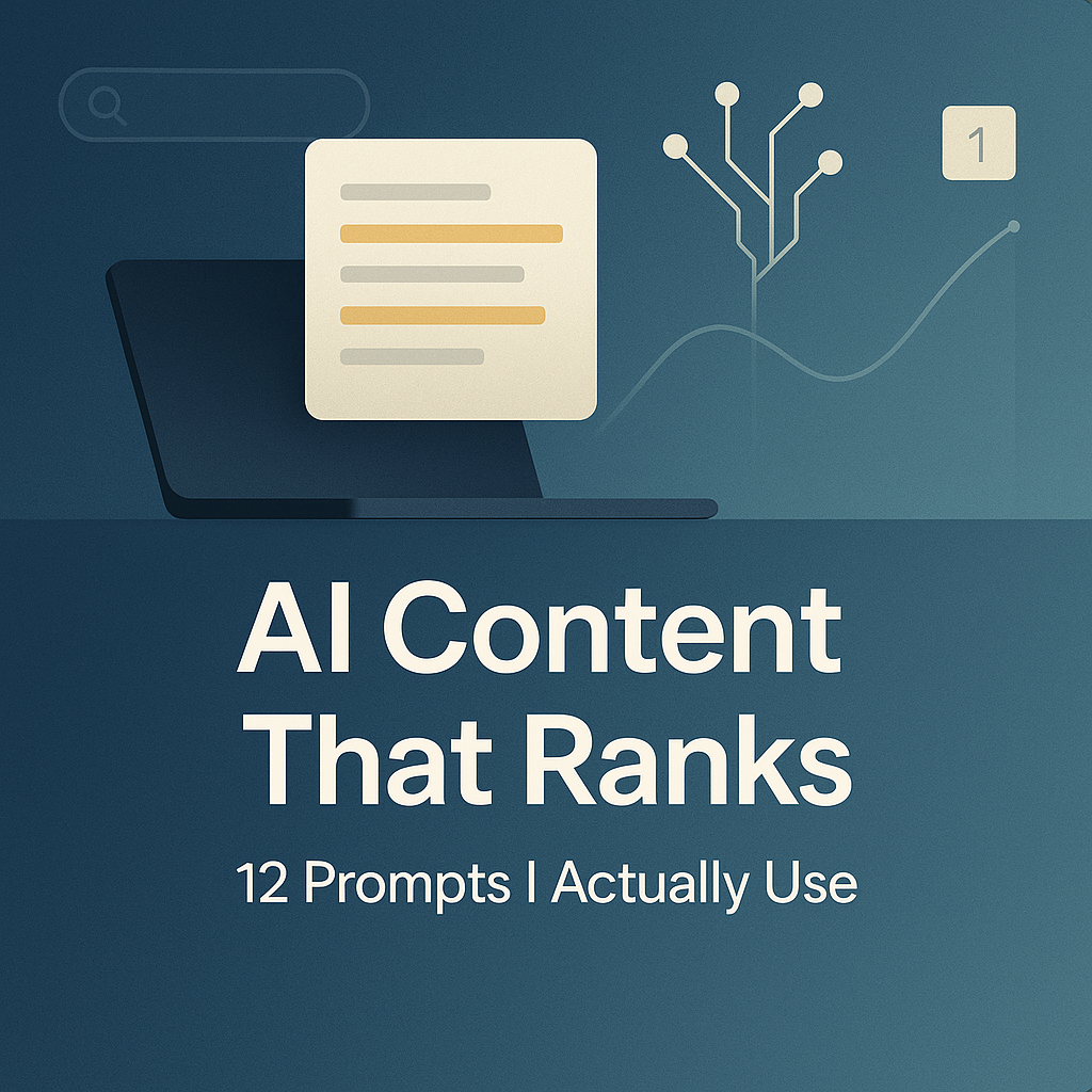 AI Content That Ranks: 12 Prompts I Actually Use